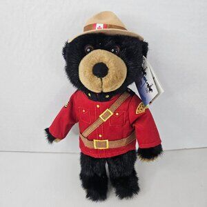 RCMP Sergeant Blackbeary Teddy Plush Black Bear Red Uniform Canadian Stuffed Toy